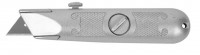 Нож ЗУБР «Мастер» с трапециевидным лезвием тип А24, метал. корпус, выдвижное лезвие с автоматической фиксацией