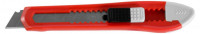 Нож ЗУБР «Стандарт» с сегментированным лезвием, корпус из AБС пластика, сдвижной фиксатор, сталь У8А, 18 мм