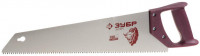 Ножовка ЗУБР «Эксперт» по дереву, прямой крупный закаленный зуб, пластмассовая ручка, шаг зуба 5 мм, 450 мм