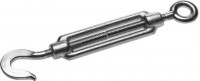Талреп ЗУБР DIN 1480, крюк-кольцо, оцинкованный, кованая натяжная муфта, М6, ТФ6, 1 шт