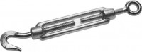 Талреп ЗУБР DIN 1480, крюк-кольцо, оцинкованный, кованая натяжная муфта, М8, ТФ5, 10 шт
