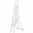 Лестница, 3 х 9 ступеней, алюминиевая, трехсекционная СИБРТЕХ Pоссия - Лестница, 3 х 9 ступеней, алюминиевая, трехсекционная СИБРТЕХ Pоссия