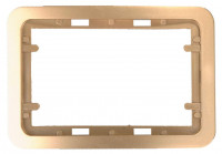 Панель СВЕТОЗАР «Гамма» накладная для двойных розеток, цвет золотой металлик, 1 гнездо
