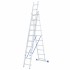 Лестница, 3 х 10 ступеней, алюминиевая, трехсекционная СИБРТЕХ Pоссия - Лестница, 3 х 10 ступеней, алюминиевая, трехсекционная СИБРТЕХ Pоссия