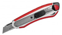 Нож ЗУБР «Эксперт» с сегментированным лезвием 18 мм, металлический корпус, автоматический фиксатор лезвия