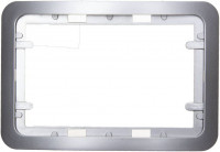 Панель СВЕТОЗАР «Гамма» накладная для двойных розеток, цвет светло-серый металлик, 1 гнездо