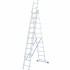 Лестница, 3 х 11 ступеней, алюминиевая, трехсекционная СИБРТЕХ Pоссия - Лестница, 3 х 11 ступеней, алюминиевая, трехсекционная СИБРТЕХ Pоссия